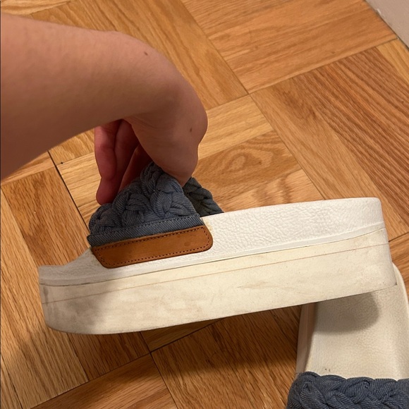 Robert Clergerie Braided Slide Sandals - Cream and Black - Picture 10 of 16